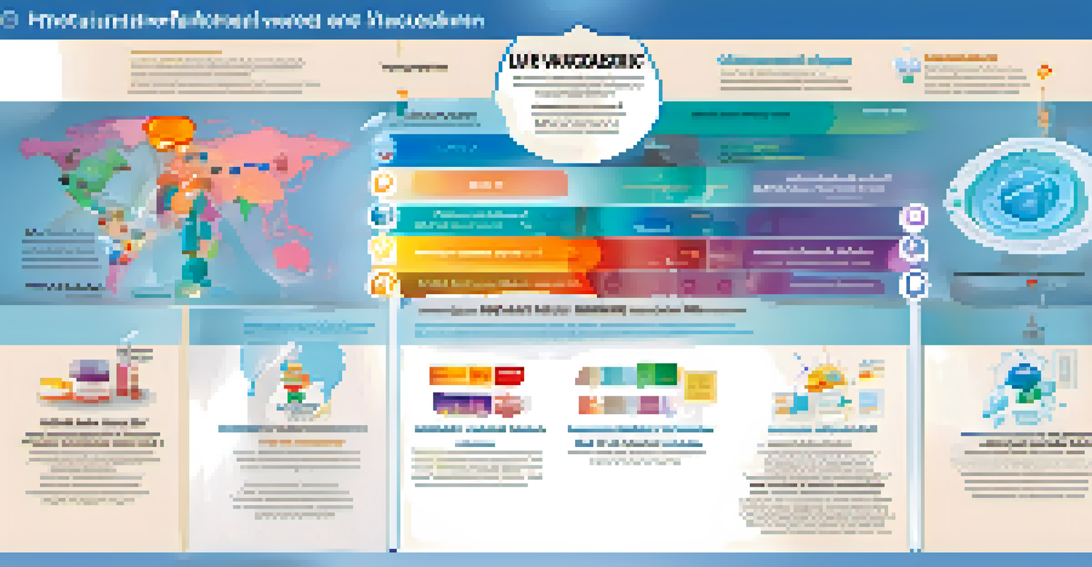 An infographic showing different types of vaccines with icons and descriptions in a colorful design.