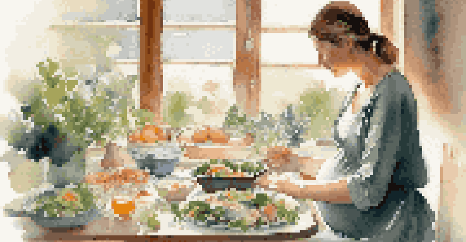 A pregnant woman at a dining table with a healthy meal rich in iodine, surrounded by fresh ingredients and soft natural light coming through a window.