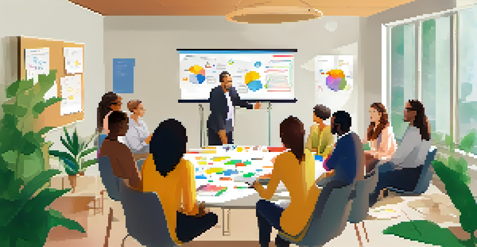 Diverse professionals collaborating in a workshop, symbolizing networking and professional development.