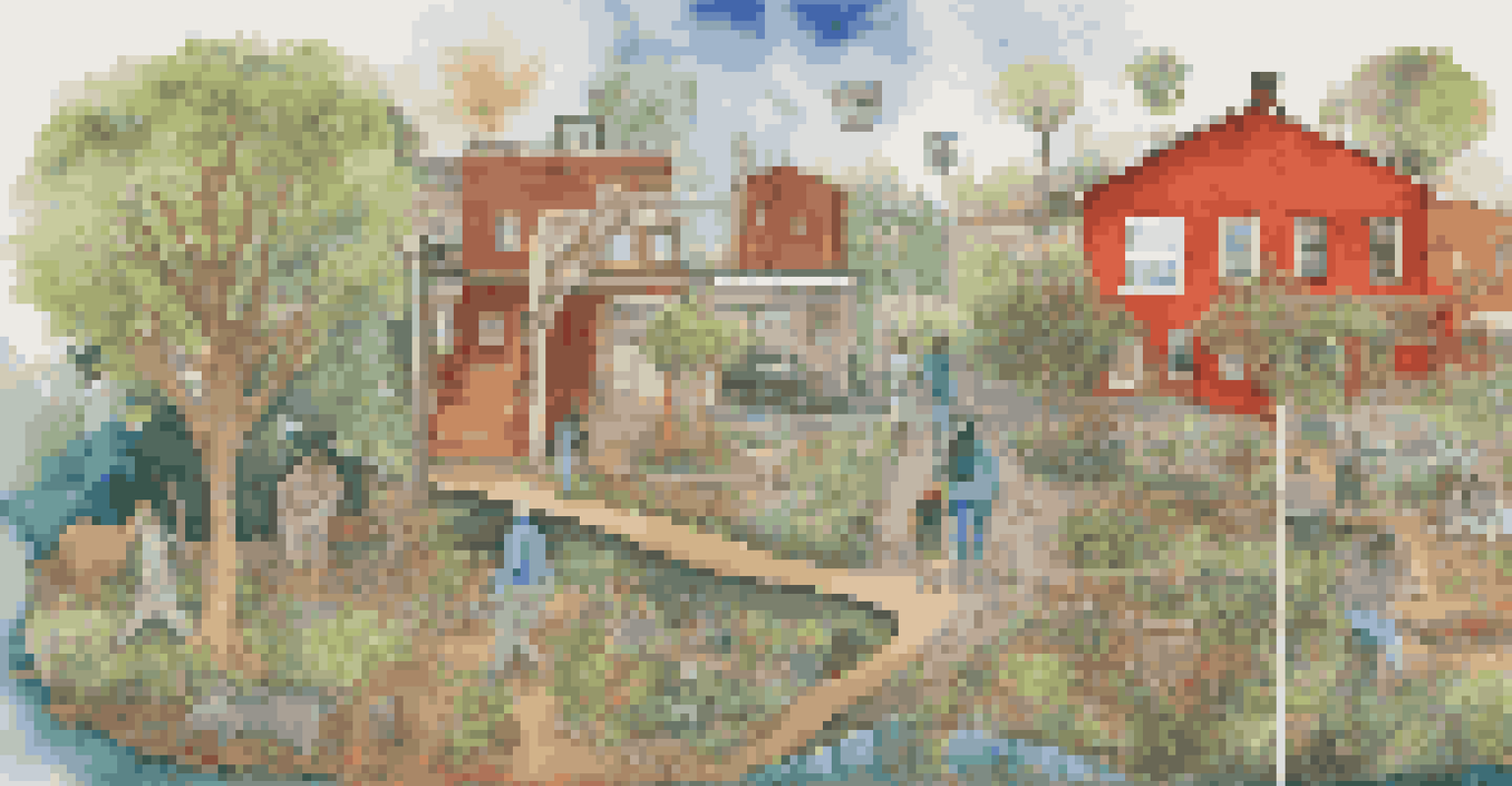 An artistic depiction of social determinants of health, showcasing income, education, and environment, with vibrant colors illustrating their interconnectedness.