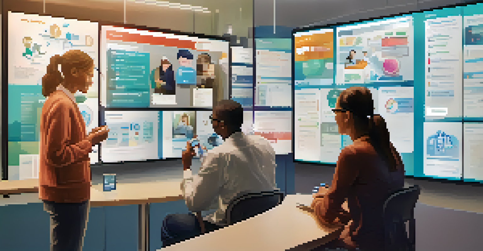 A representative from a health organization collaborating with social media, showcasing accurate health information being shared among diverse individuals.