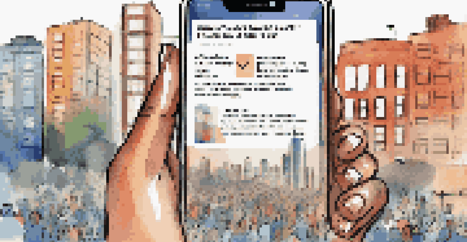 A smartphone screen showing a social media feed with health advocacy posts.