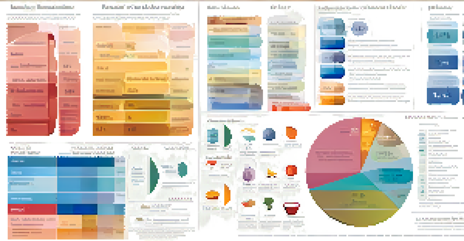 An infographic displaying macronutrient ratios with pie charts for carbohydrates, proteins, and fats on a gradient background.