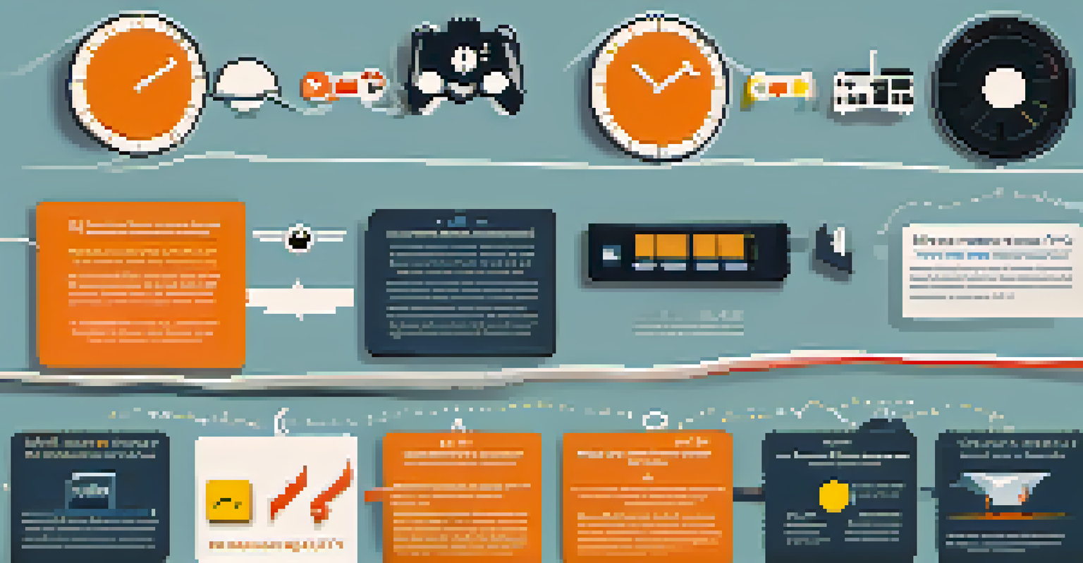 An infographic illustrating the relationship between gaming and sleep patterns, featuring a clock, a gaming controller, and sleep symbols.