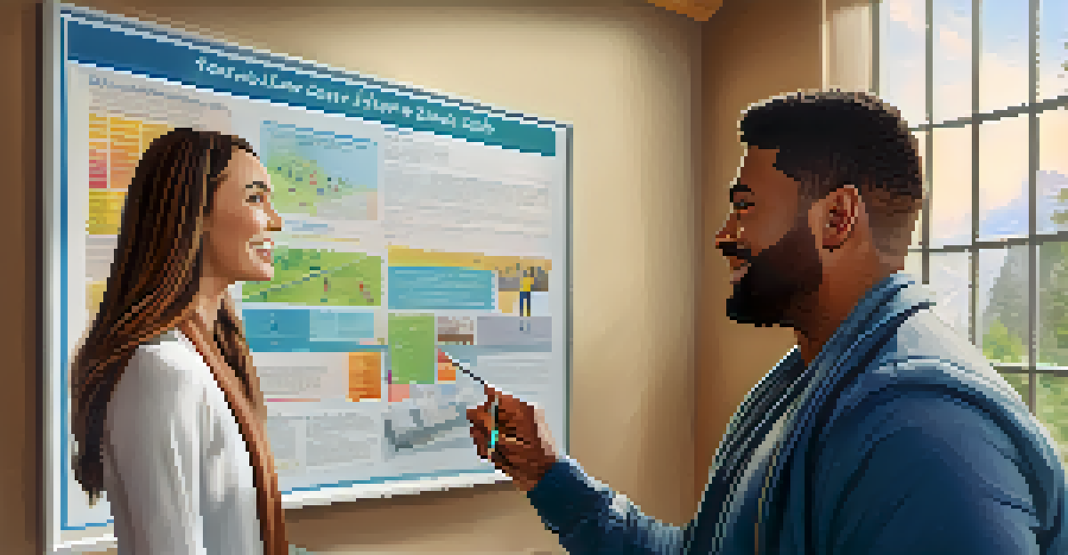 A wellness coach and client engaged in a discussion about fitness goals in a cozy office environment.