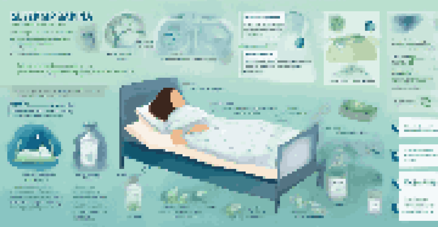 An infographic illustrating various sleep disorders with icons and descriptions, designed in soothing colors for clarity and understanding.