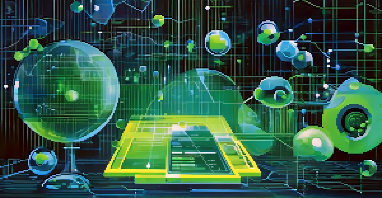 An abstract digital illustration representing technology and financial transparency with colorful icons and symbols.