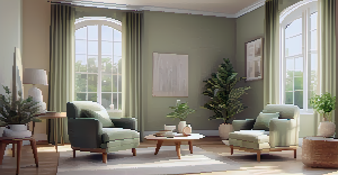 A tranquil room for mental health recovery with soft lighting, a cozy armchair, and calming decor.
