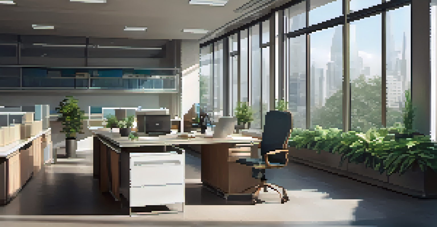 A manager demonstrating empathy towards a team member in a modern office setting.