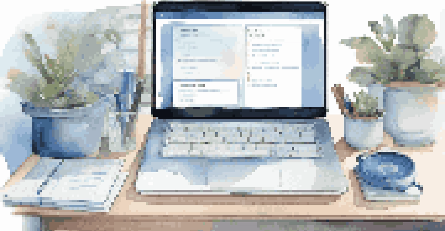 A modern workspace with a laptop, smartphone, and notepad, all organized for productivity.