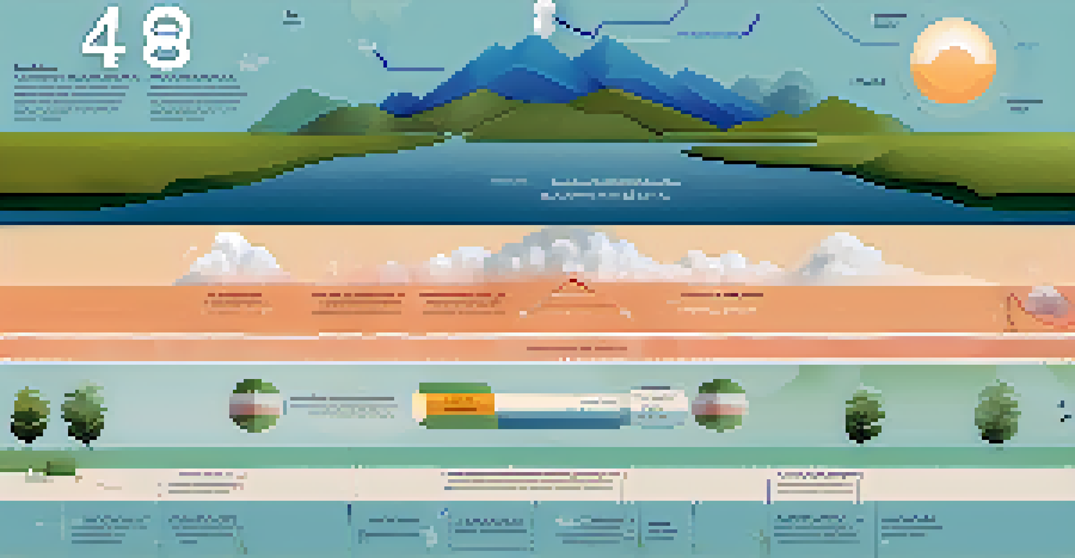 An infographic illustrating the 4-7-8 breathing technique with calming visuals and pastel colors.