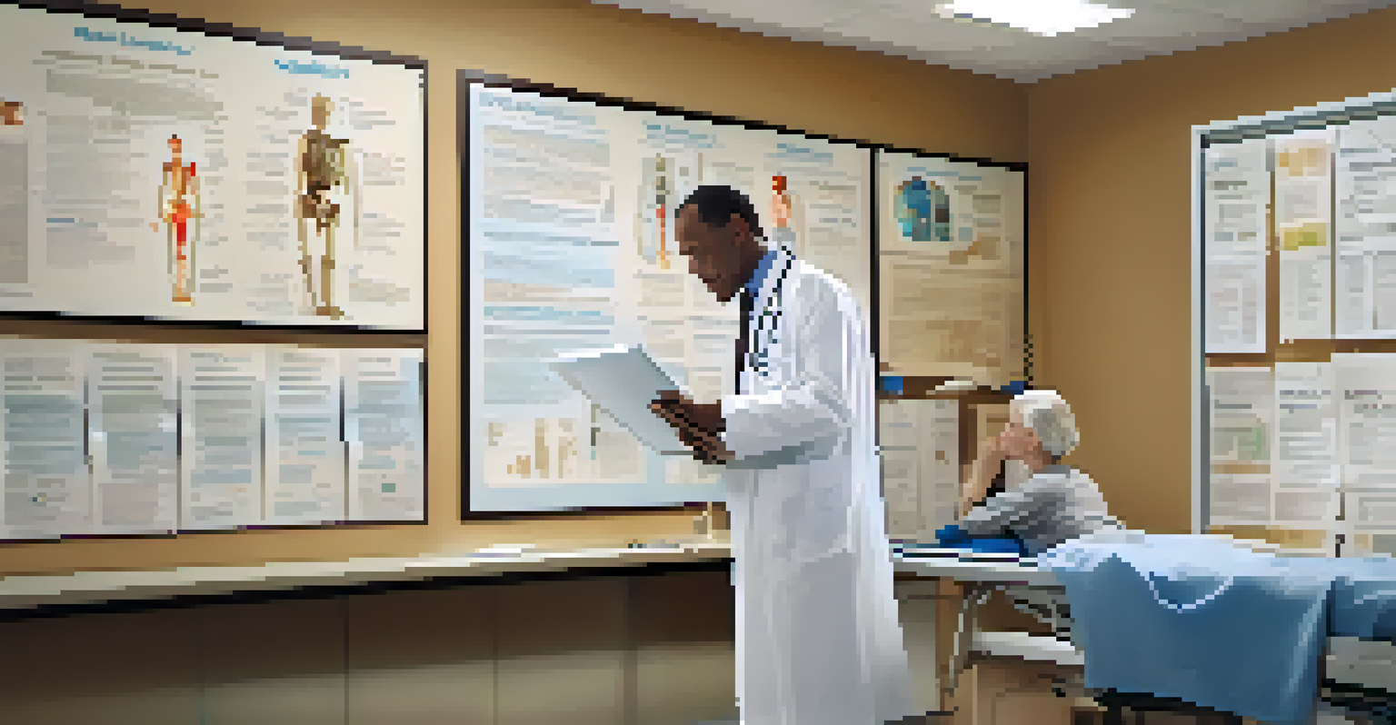 A healthcare provider discussing family health history with a patient in a medical office.