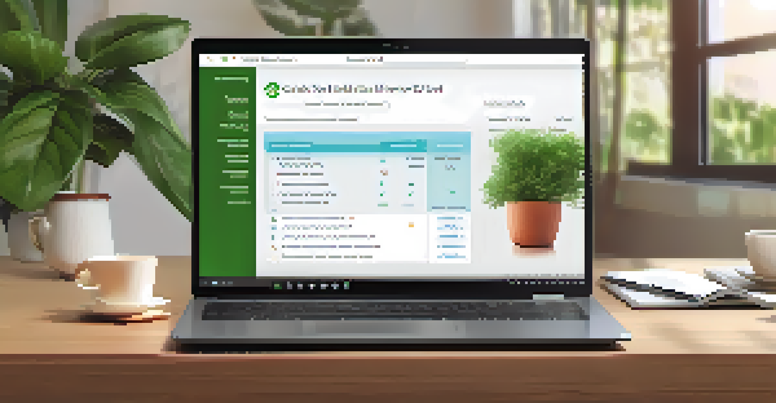 A laptop displaying a patient portal interface with health information, set on a cozy table with a coffee cup.