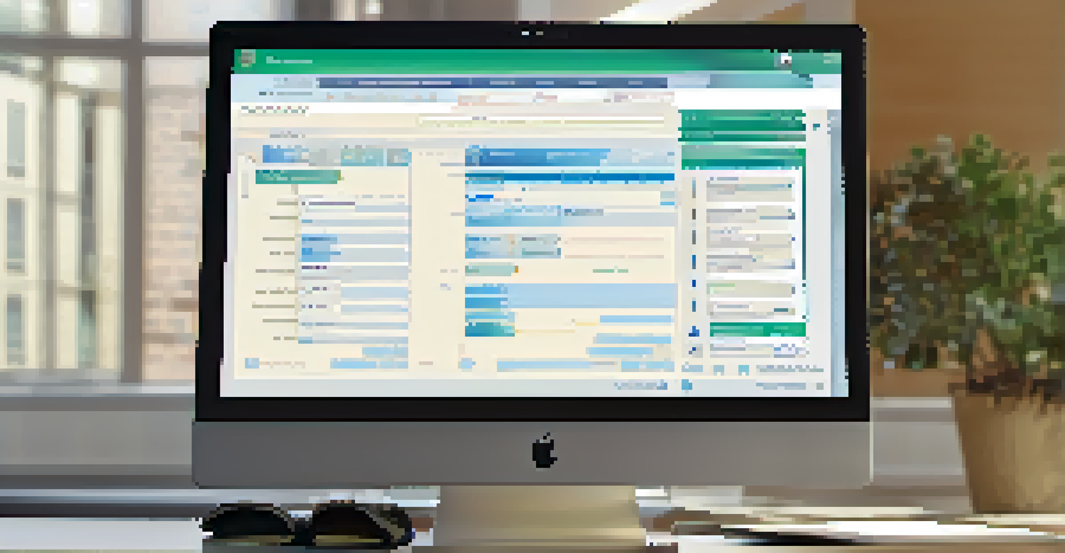 Close-up of a computer screen showing a patient portal interface for health management.