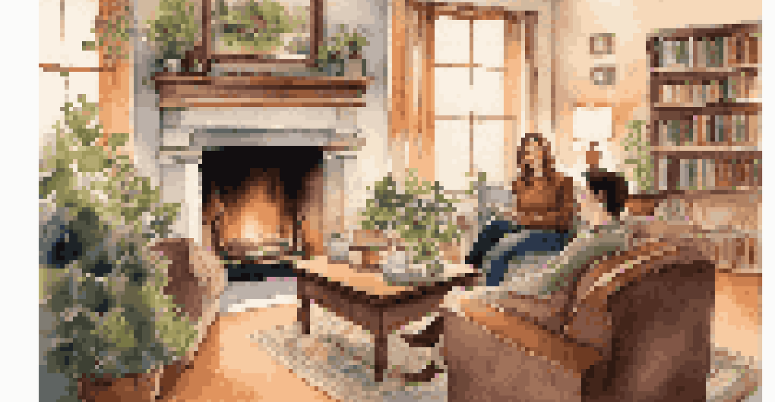 Two friends having a heartfelt conversation on a couch in a cozy living room.