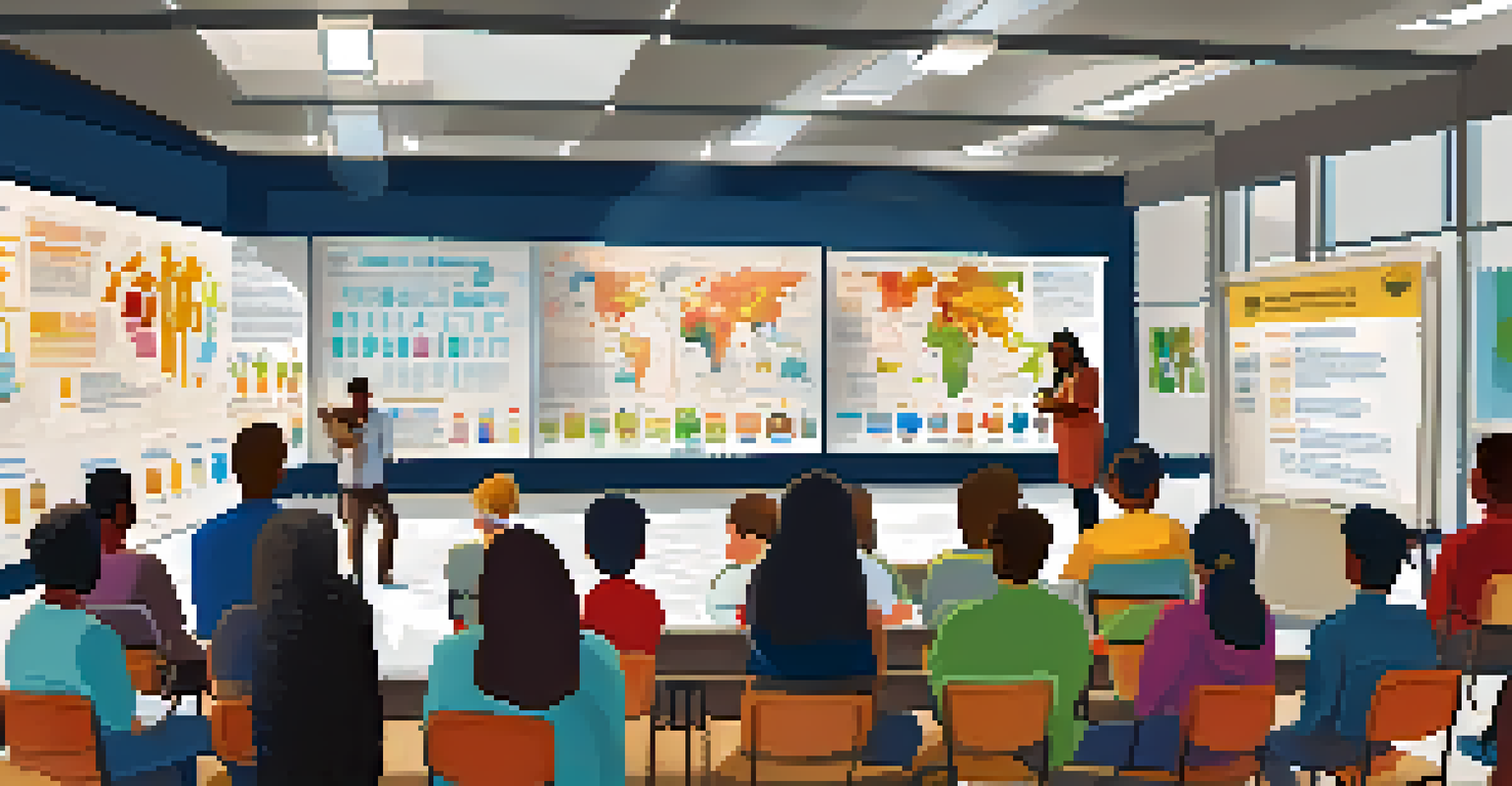 An educational workshop on vaccination with a diverse audience actively engaging in the session.