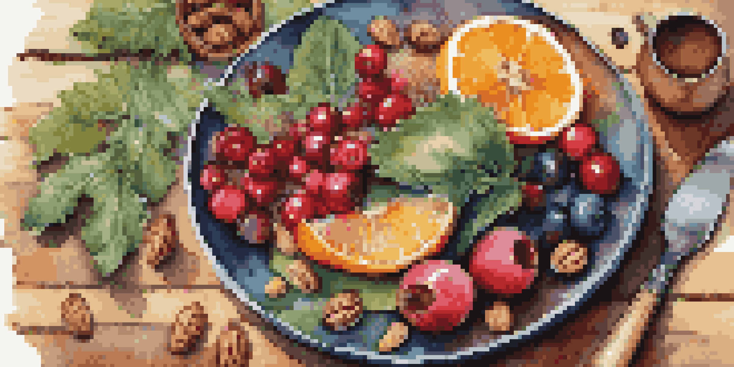 A colorful plate of anti-inflammatory foods including berries, leafy greens, and orange slices, presented on a wooden table with natural light.