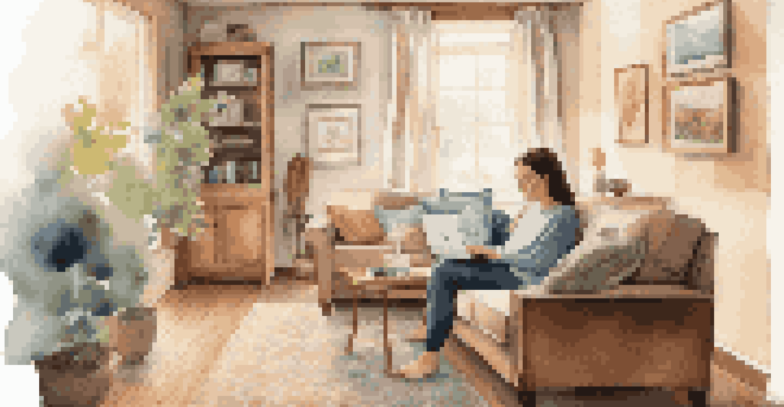 A patient accessing their digital health record on a laptop in a cozy living room.