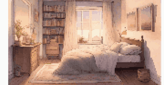 A calm and inviting bedroom with soft lighting, a cozy bed, and a steaming cup of tea on the bedside table, promoting relaxation and restful sleep.