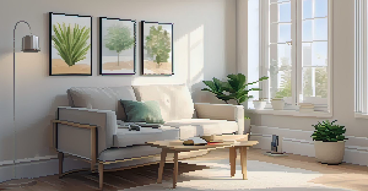 An indoor light therapy space with a light box, chair, and calming decor.