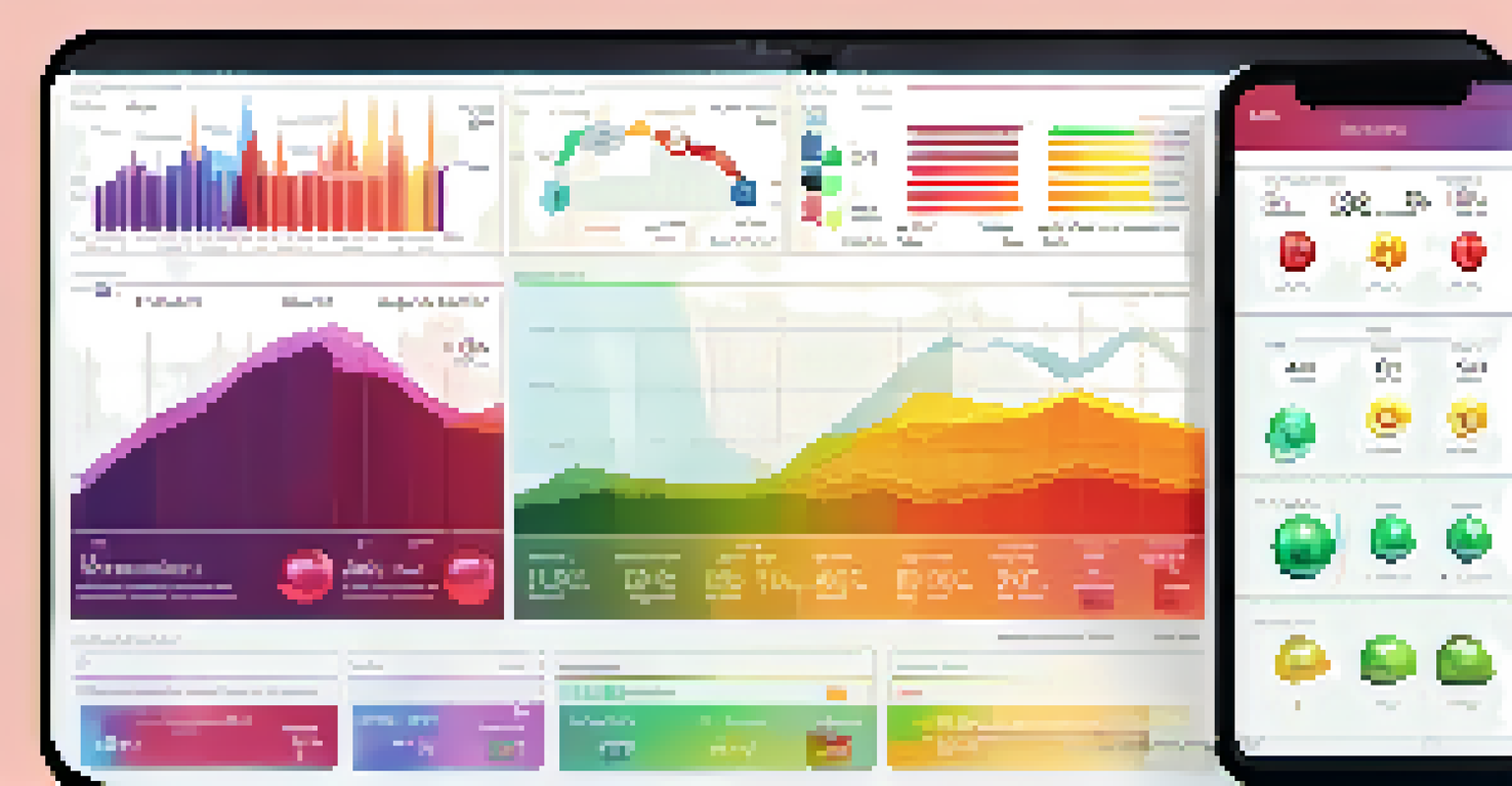 A colorful health dashboard showcasing important health metrics and graphs, highlighting the significance of health knowledge.