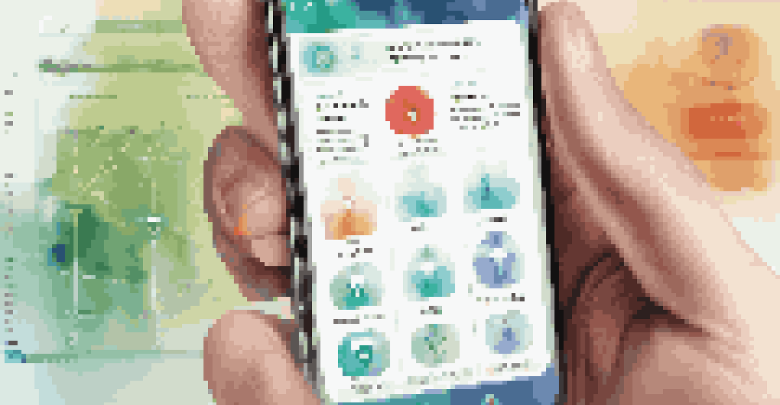A hand holding a smartphone displaying an app for documenting family health history, with a focus on a digital family tree.