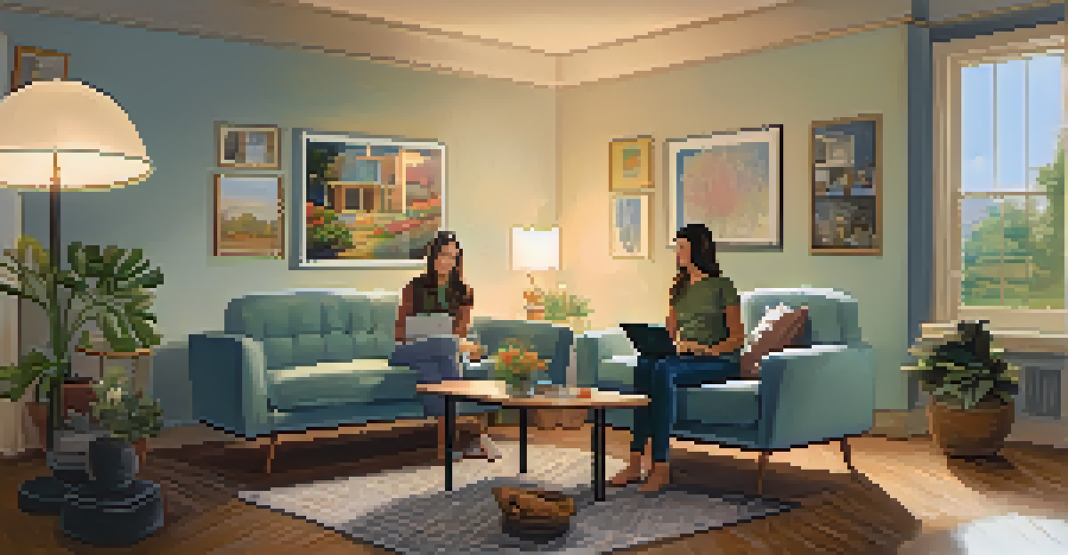 A couple discussing family planning in a cozy living room with natural light.