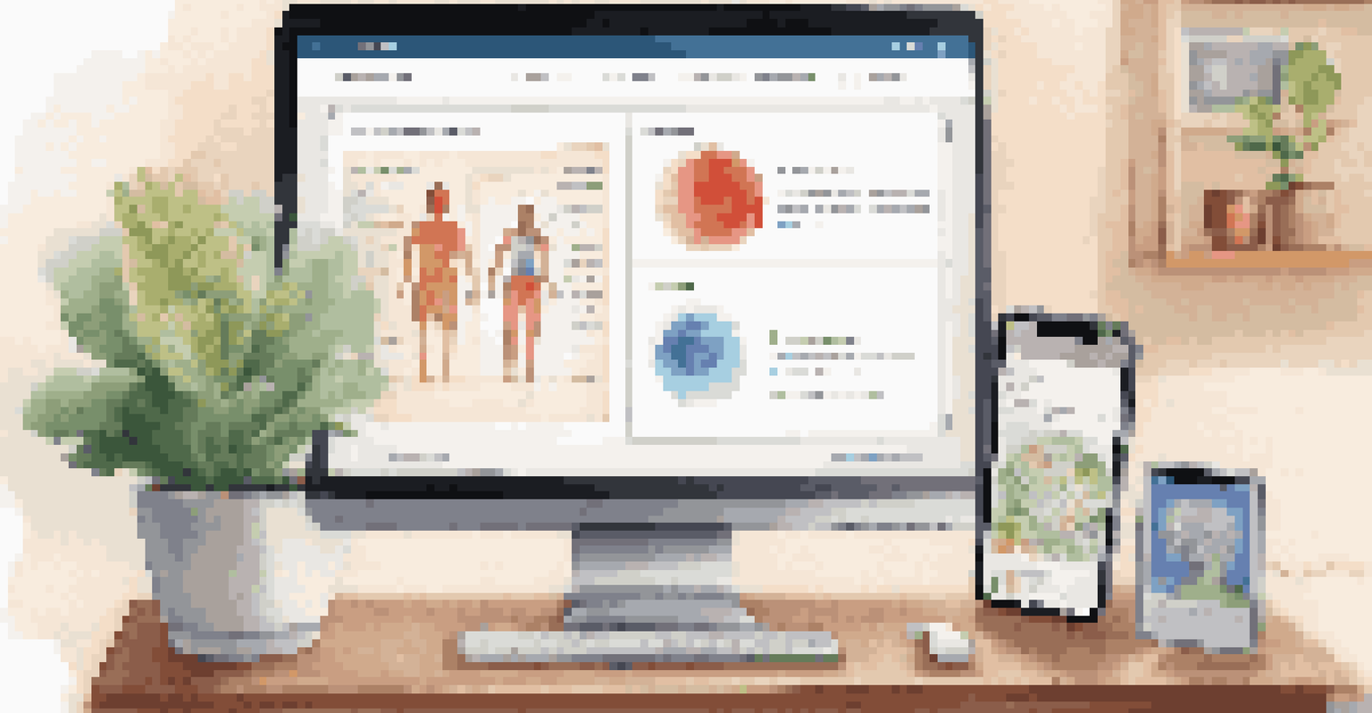 A smartphone displaying a family health history app in a modern home office setting.
