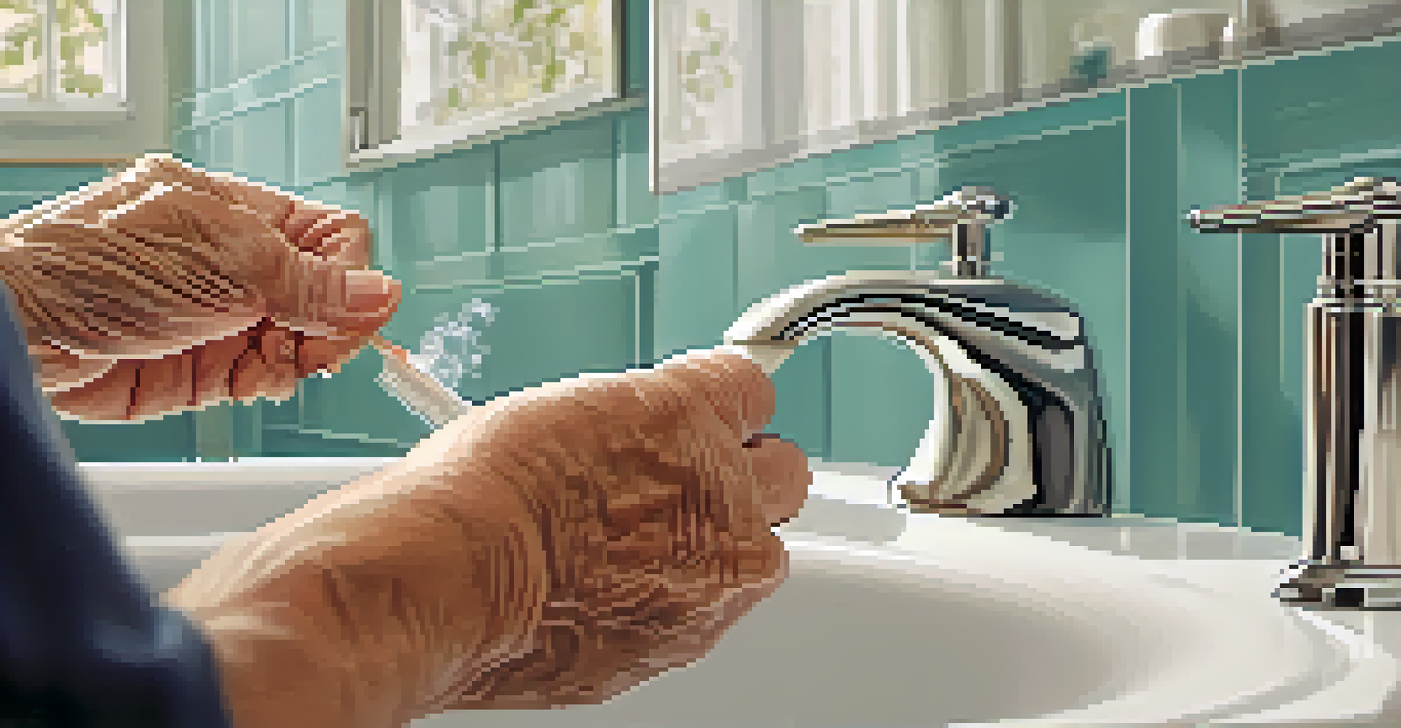 A senior person brushing their teeth, emphasizing the importance of oral hygiene.