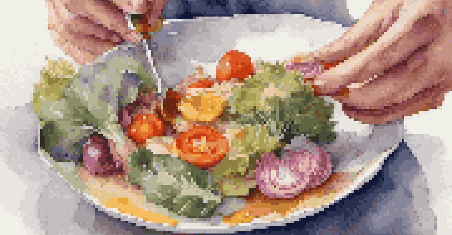 A close-up image of a person enjoying a colorful and textured dish, emphasizing the practice of mindful eating.