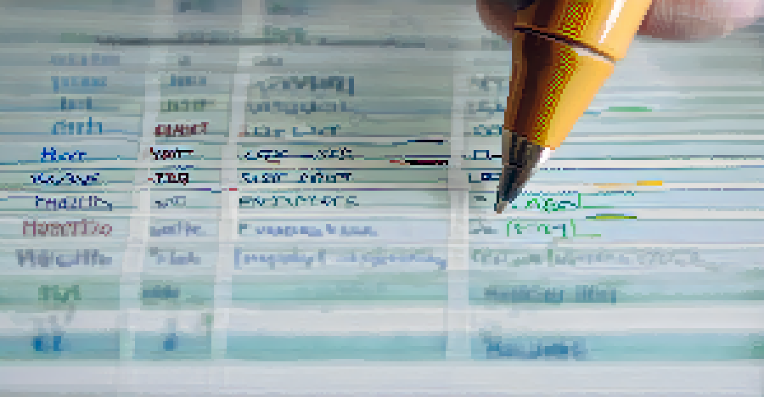 A close-up of a hand writing on a family health history chart, highlighting the importance of documenting health information.