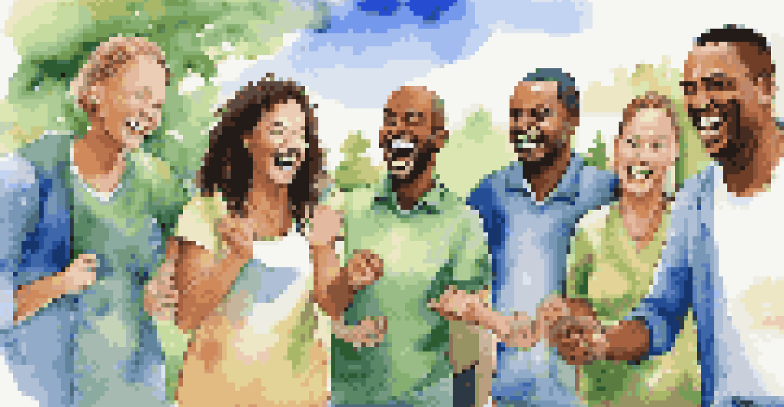 A diverse group of employees enjoying a team-building activity outdoors, showcasing collaboration and resilience.