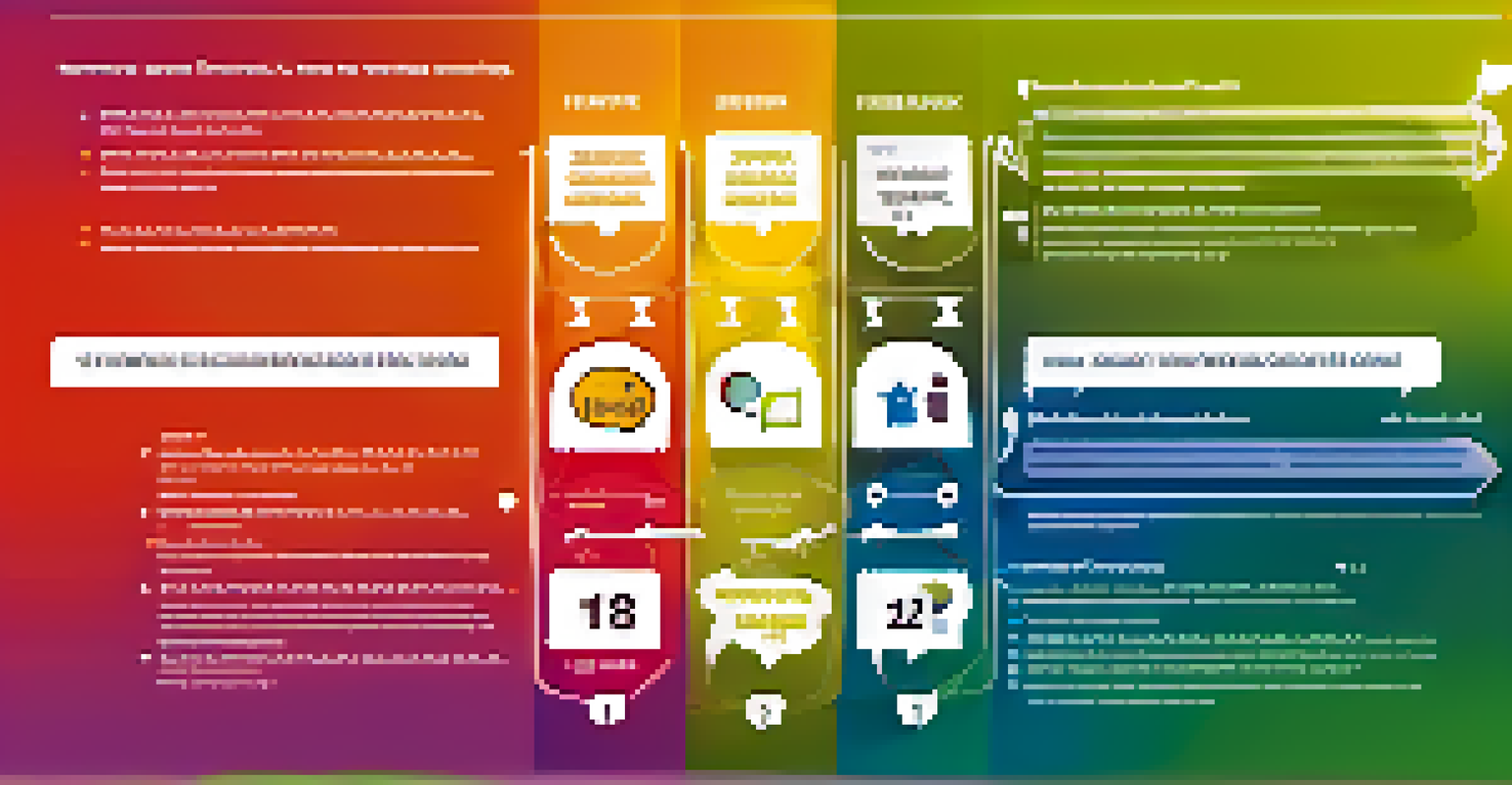 An infographic showing different types of feedback in health coaching with colorful icons and descriptions.