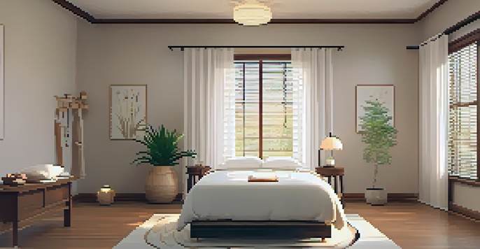 A tranquil acupuncture room with a treatment bed, natural lighting, and calming decor.