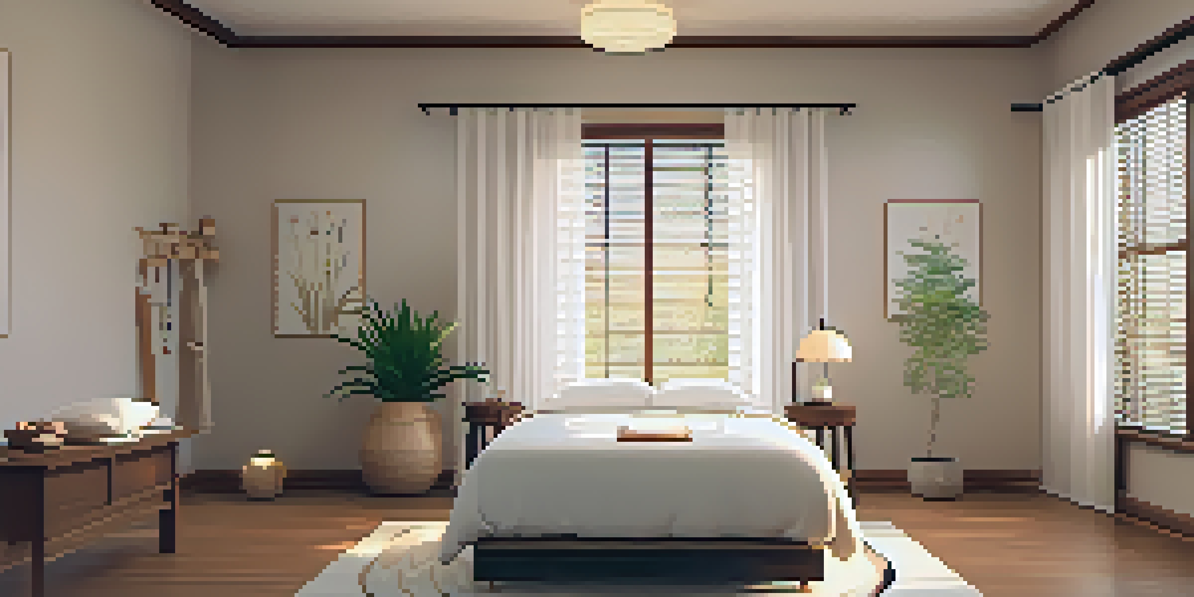 A tranquil acupuncture room with a treatment bed, natural lighting, and calming decor.