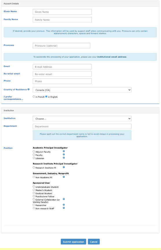 Account details screeen