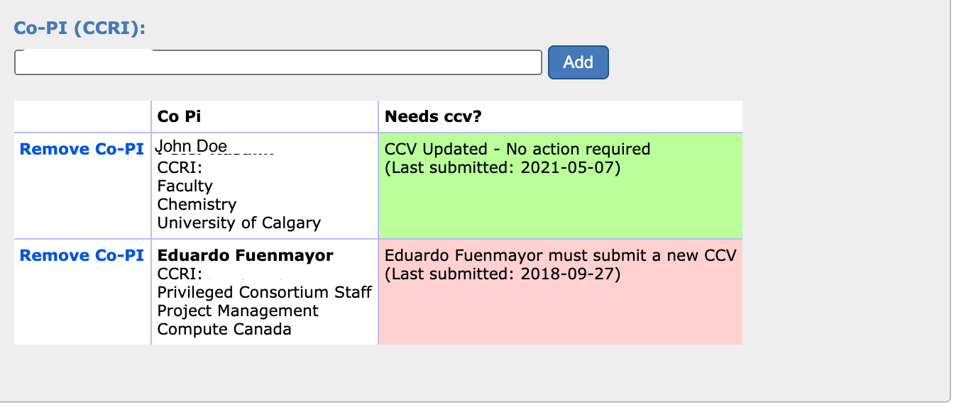 Canadian Common CV Screen Shot