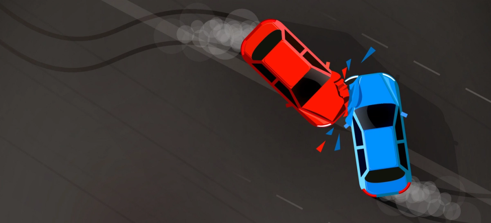 Digitale tekening van autobotsing