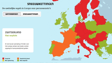 Winterbanden en sneeuwkettingen Italië