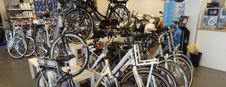 Elektrische fiets in winkel