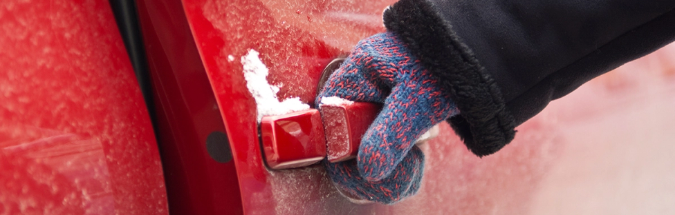 Bevroren auto handvat