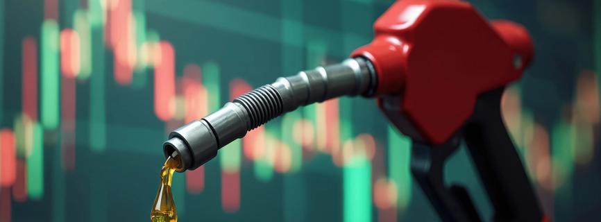 Tankpistool met grafiek erachter