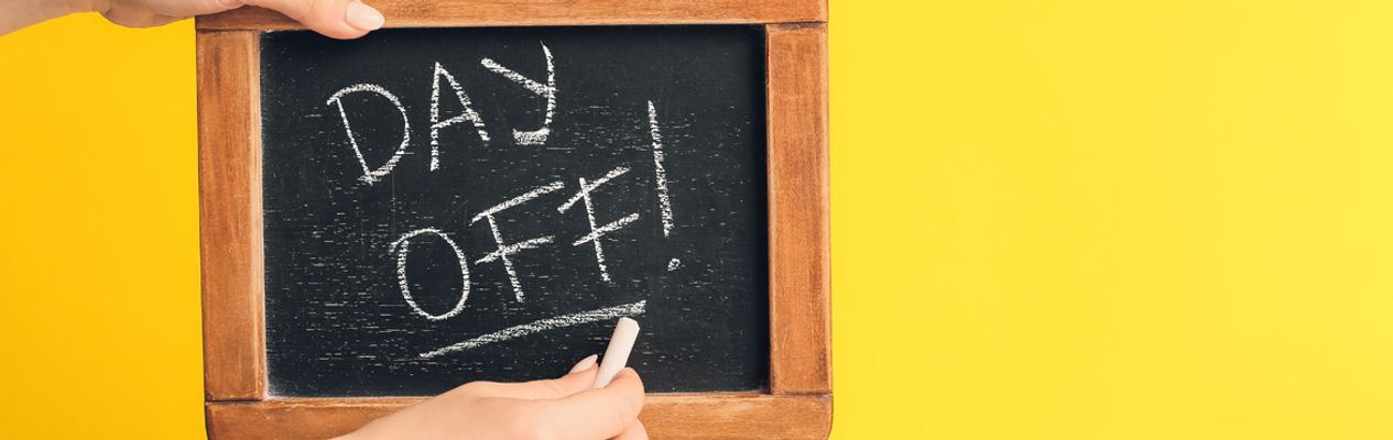 Schoolbord met Day Off