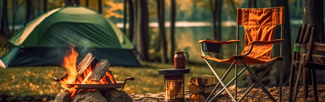 kamperen tent kampvuur