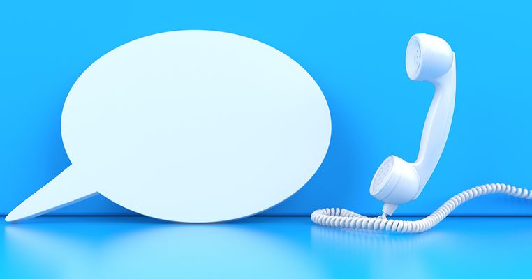 telefoon en spreekwolk