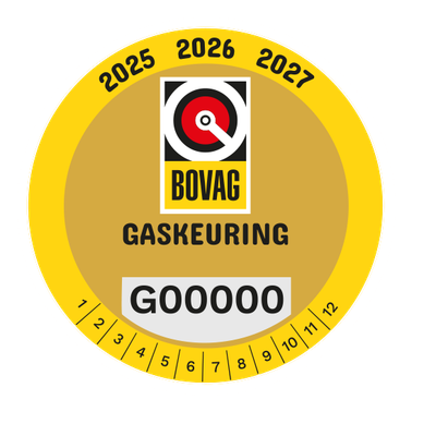 Gaskeuringsticker