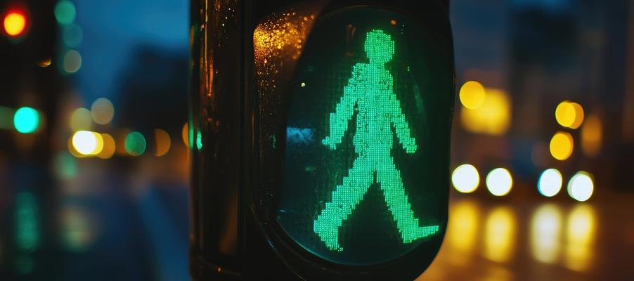 Stoplicht met groen mannetje