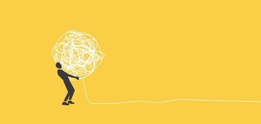 Poppetje met zware lading