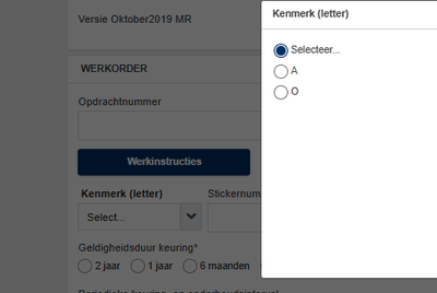 sticker onderhoudsbeurt