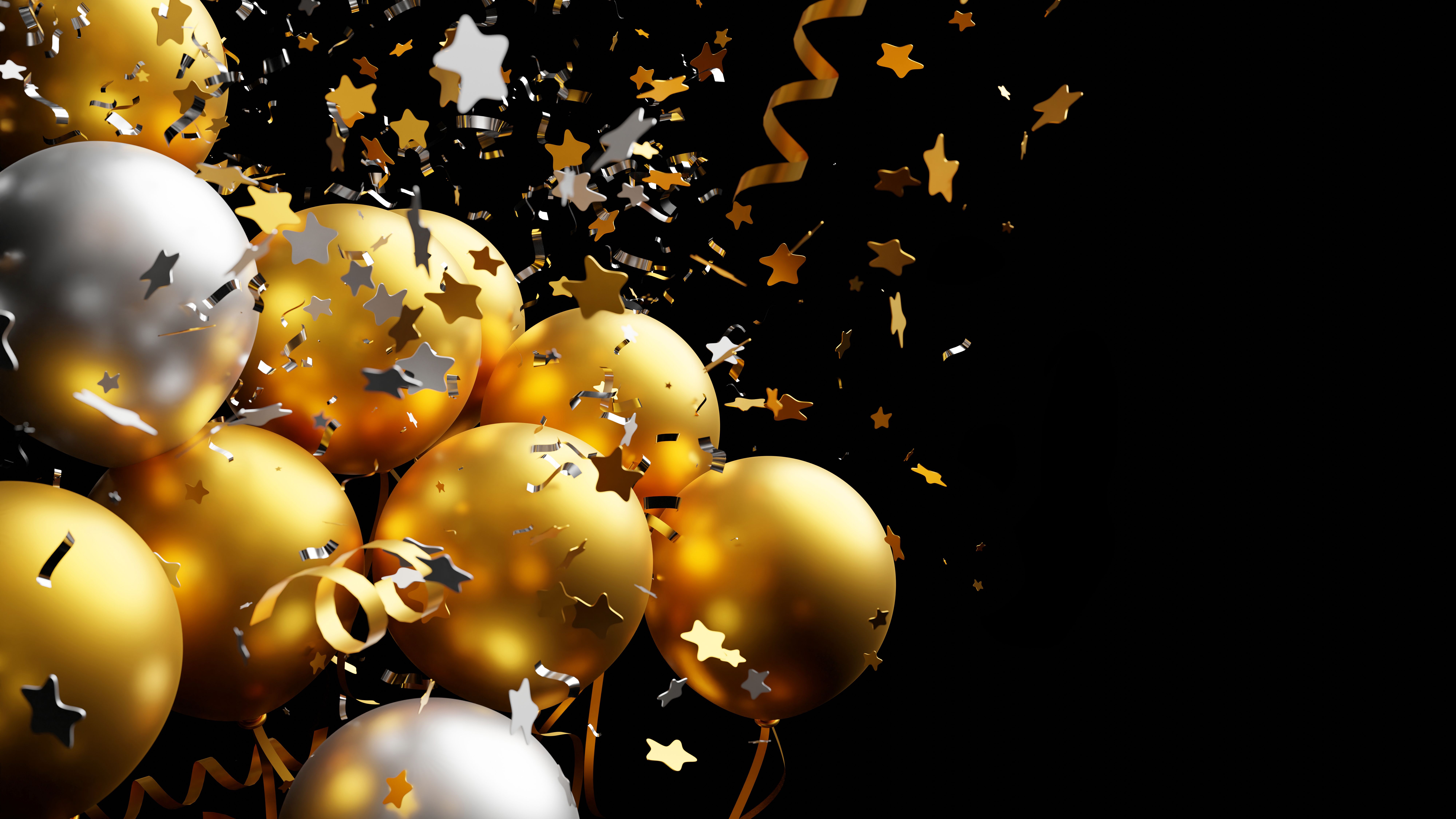 feest, ballonnen